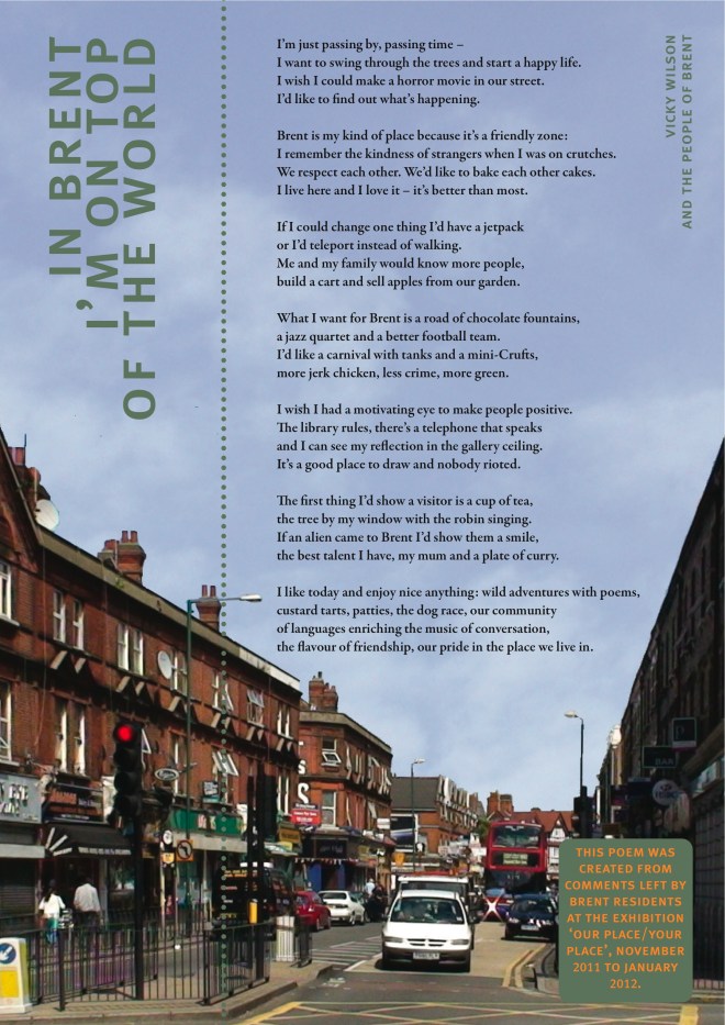 in brent I'm on top of the world vicky wilson